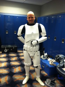 Jace as a stormtrooper at Citi Field