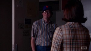 Minor character, major fandom: Ed on Mad Men tips his own Mets cap in 1970/2015.